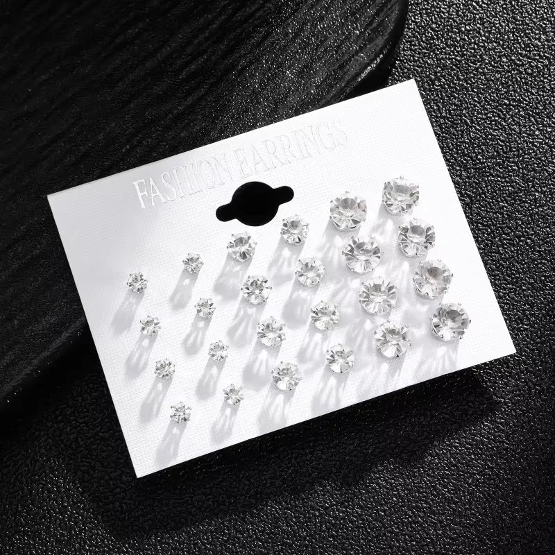 Diamond Earrings Set